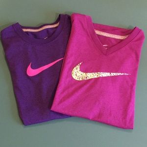 2 Nike dri-fit girls tees EUC